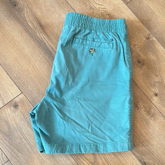 Tommy Hilfiger Men’s Casual Shorts Green Teal Elastic Waist Pockets Size M - Picture 4 of 5